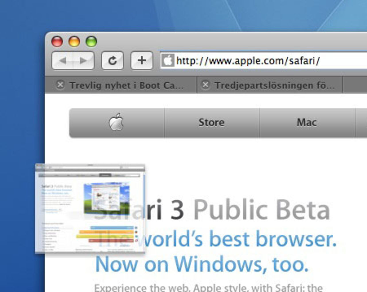 Nyheterna i Safari 3