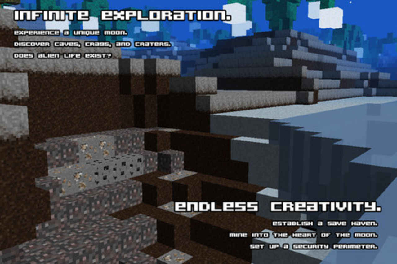 Minecraft på månen i Mooncraft