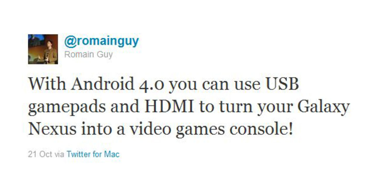 Android 4.0 får stöd för USB-spelkontroller