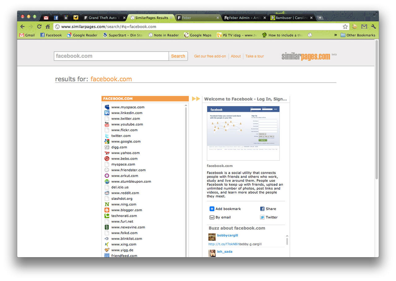 SimilarPages hittar liknande webbsidor