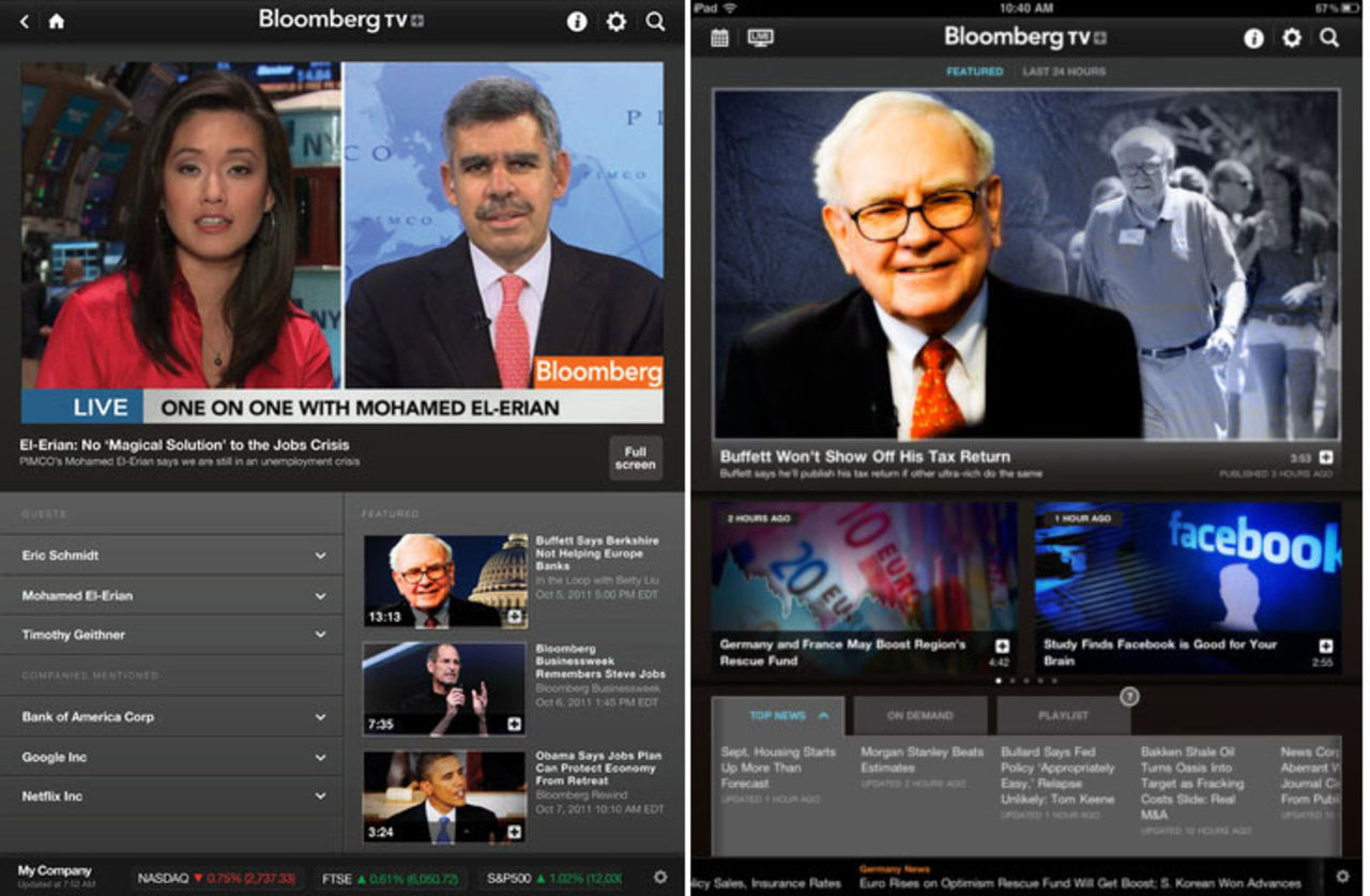 Bloomberg TV, nu för iPad