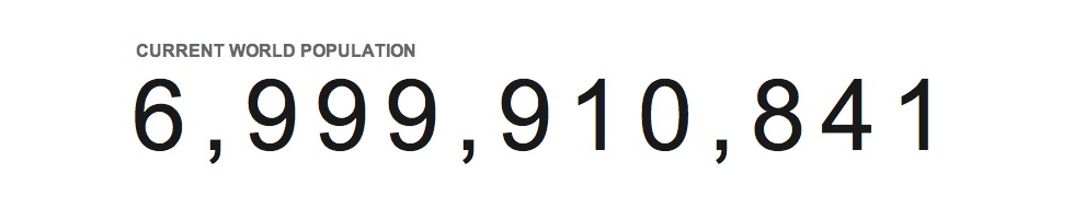 Tut i luren - imorgon blir vi sju miljarder!