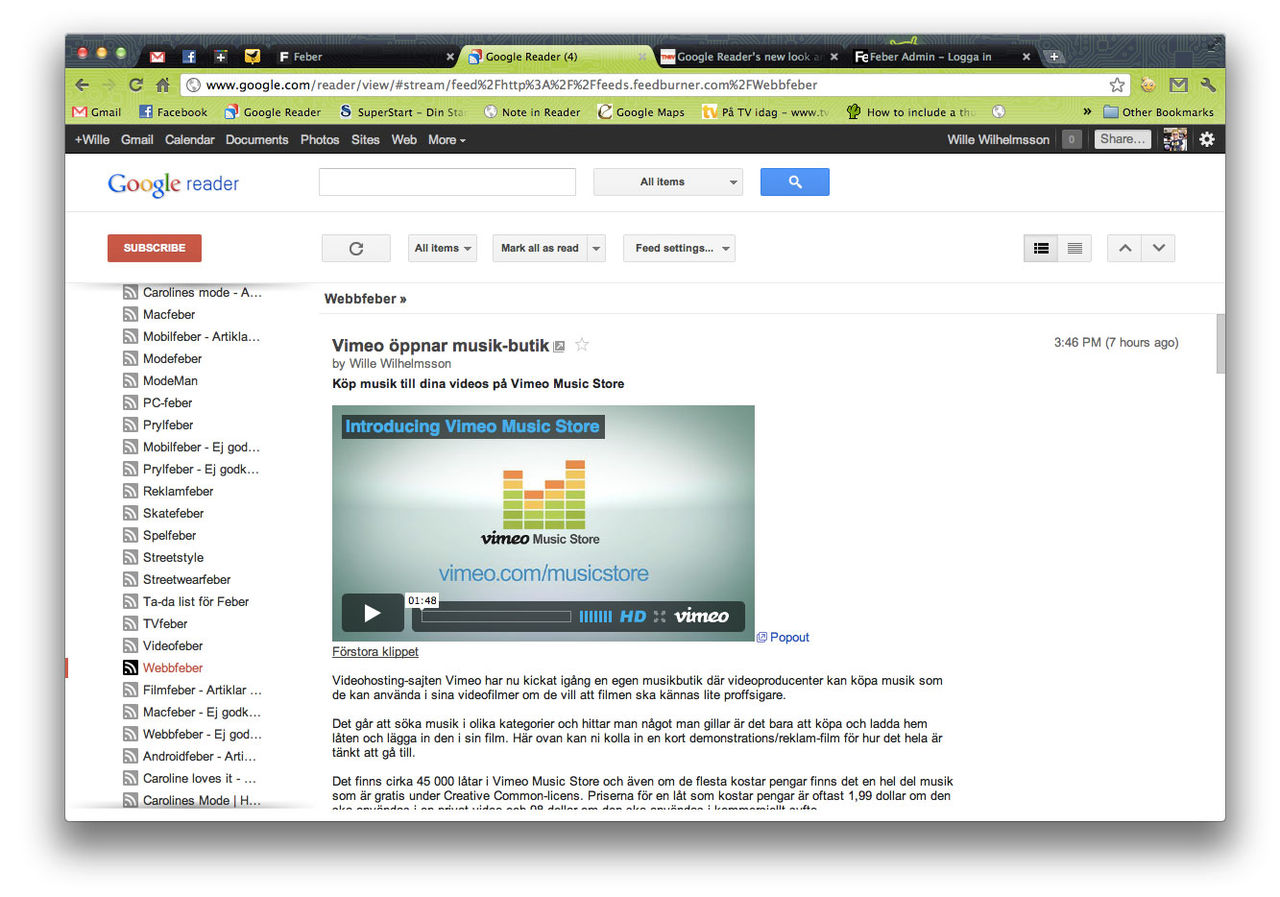 Google släpper ny version av Google Reader