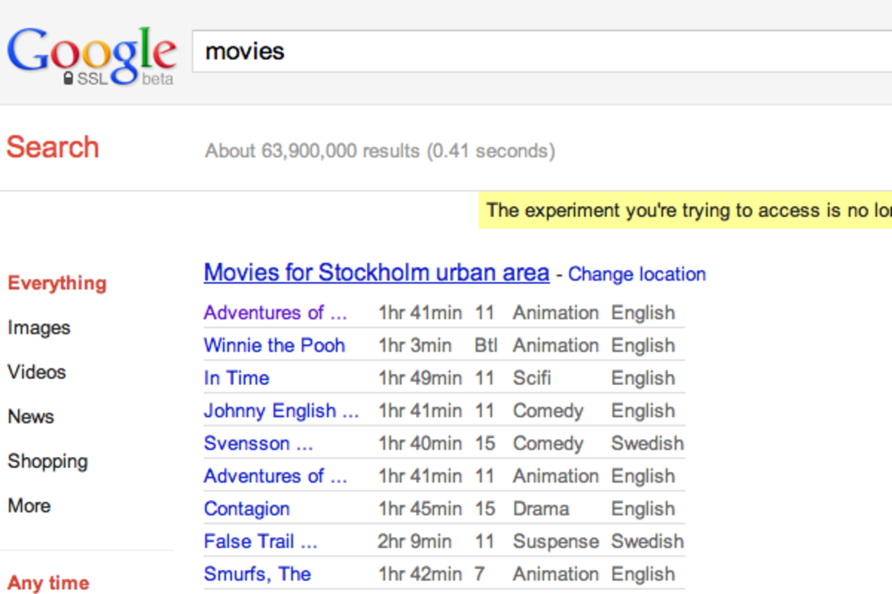 Google vet när bion börjar