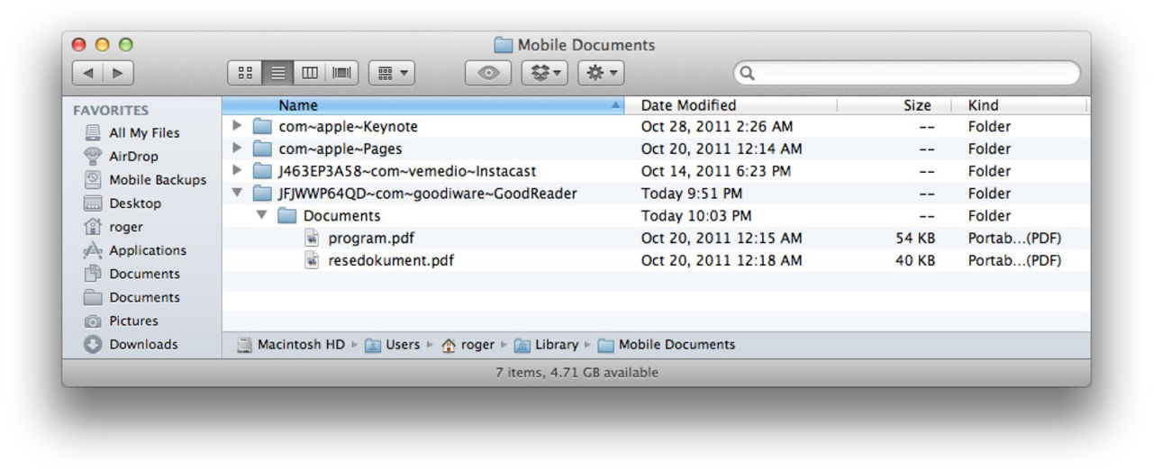 Använd iCloud som Dropbox