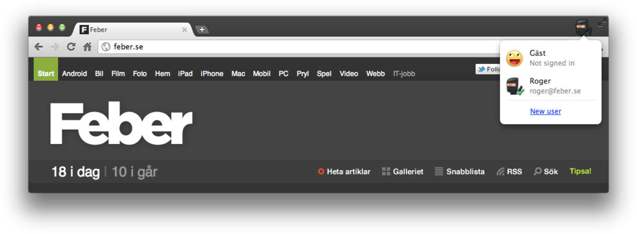 Chrome får användare