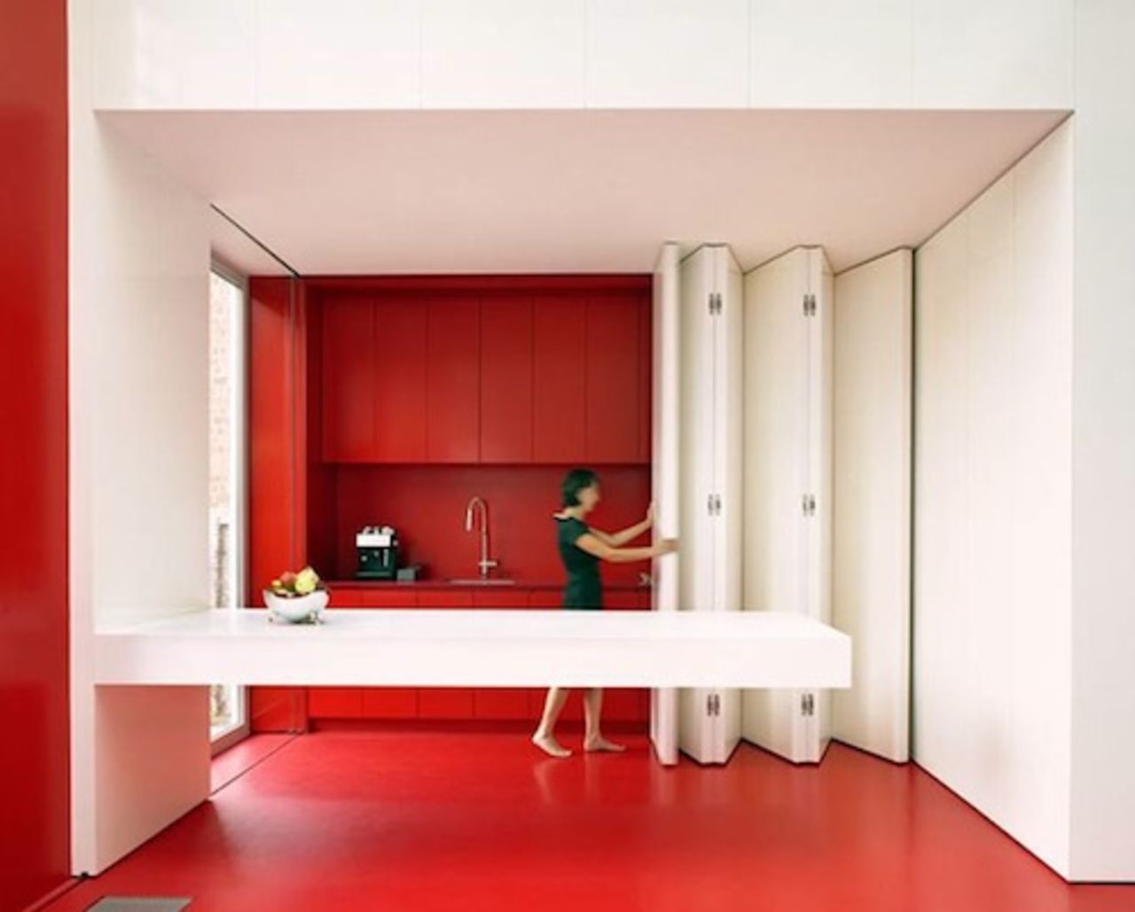 Göm köket bakom skjutdörrar