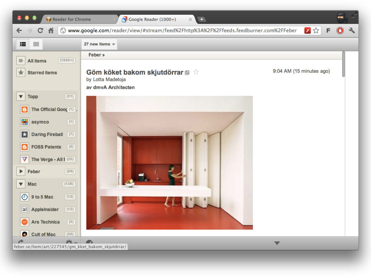 Gör Reader till Reeder