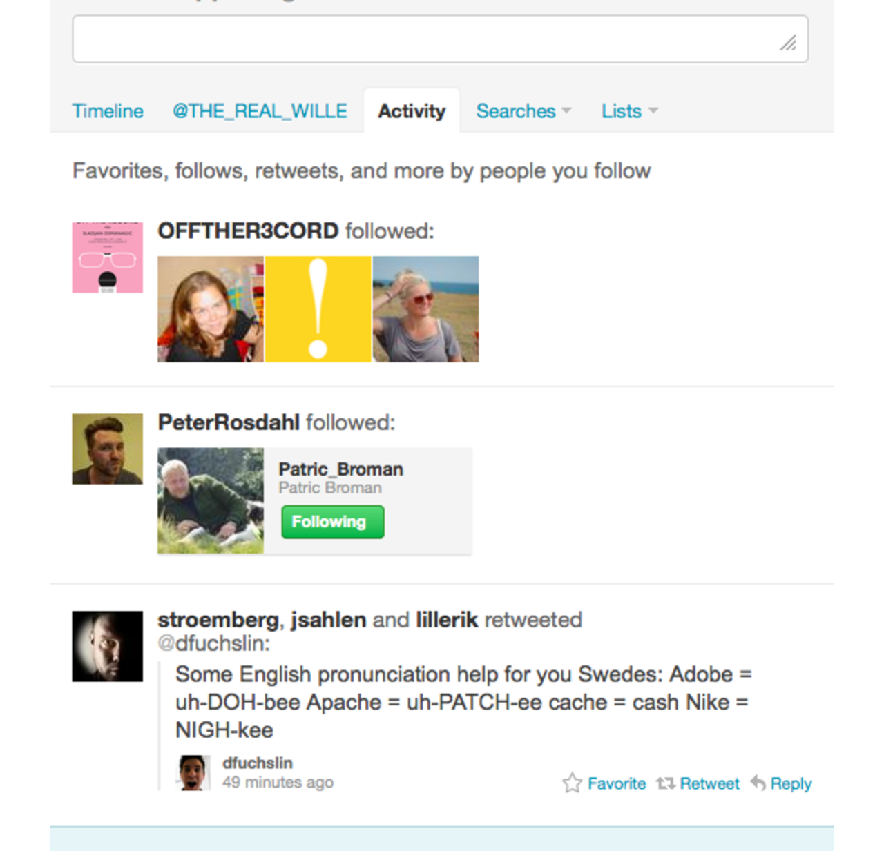 Twitter.com har börjat aktivera aktivitets-funktionen