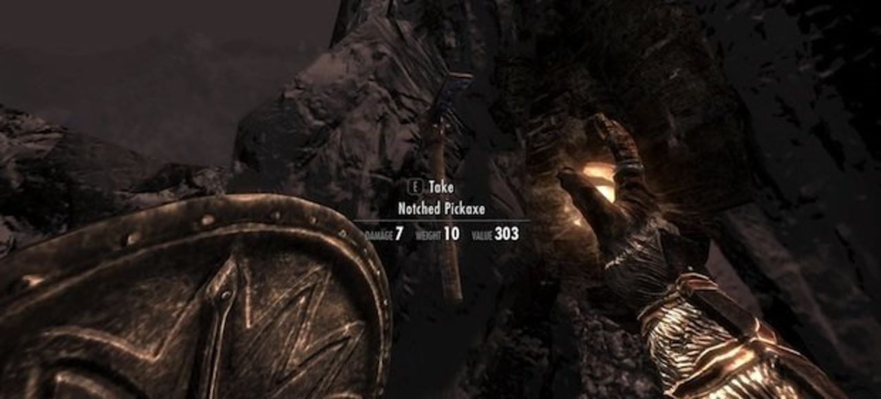 Snyggt Minecraftinspirerat påskägg i Skyrim