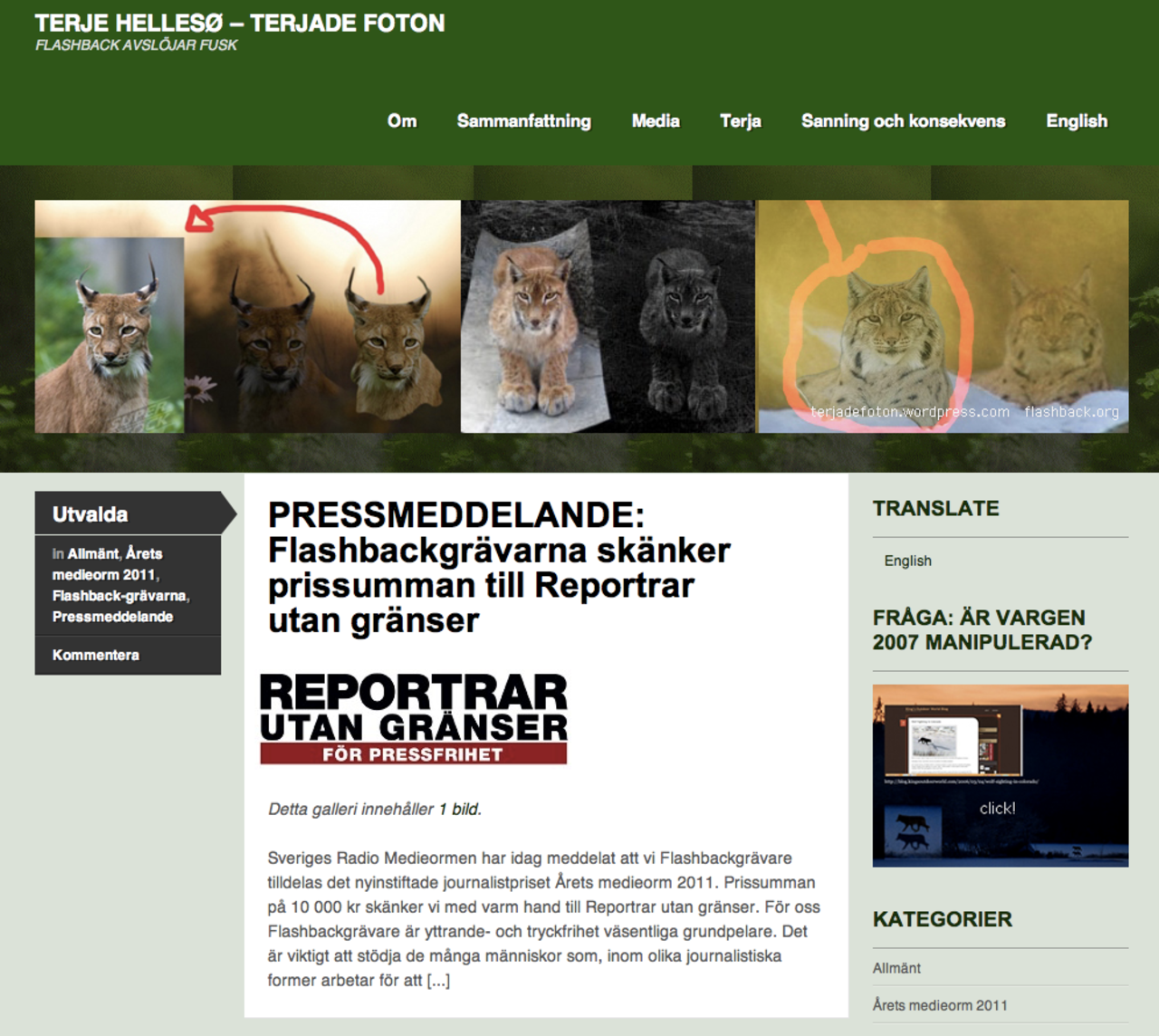 Personerna bakom Terje-avslöjandet får journalistpris