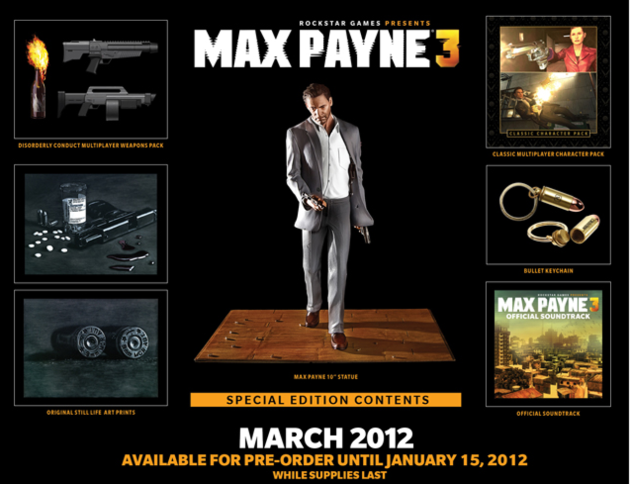 Detta innehåller specialutgåvan av Max Payne 3