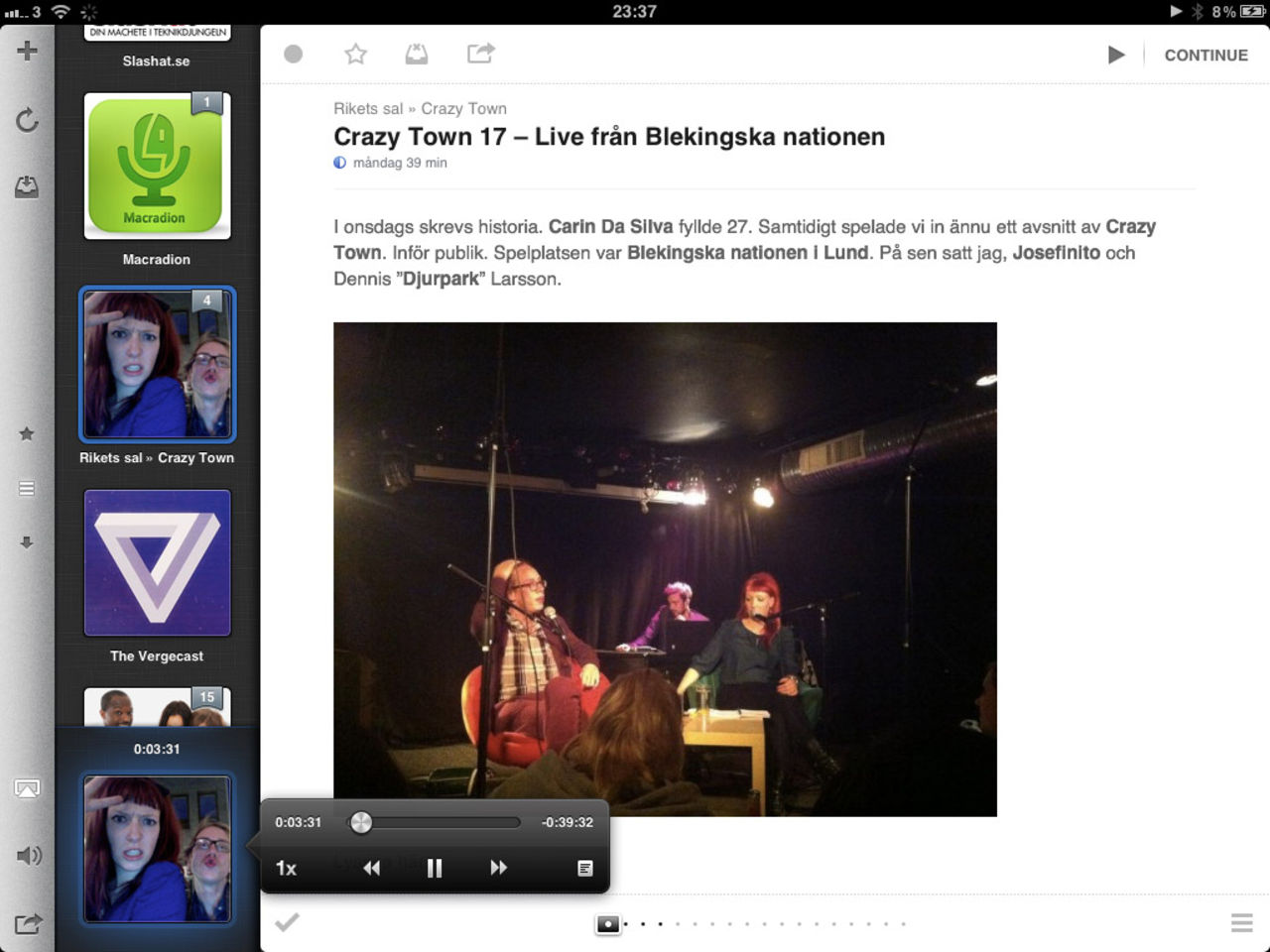 Instacast nu även för iPad