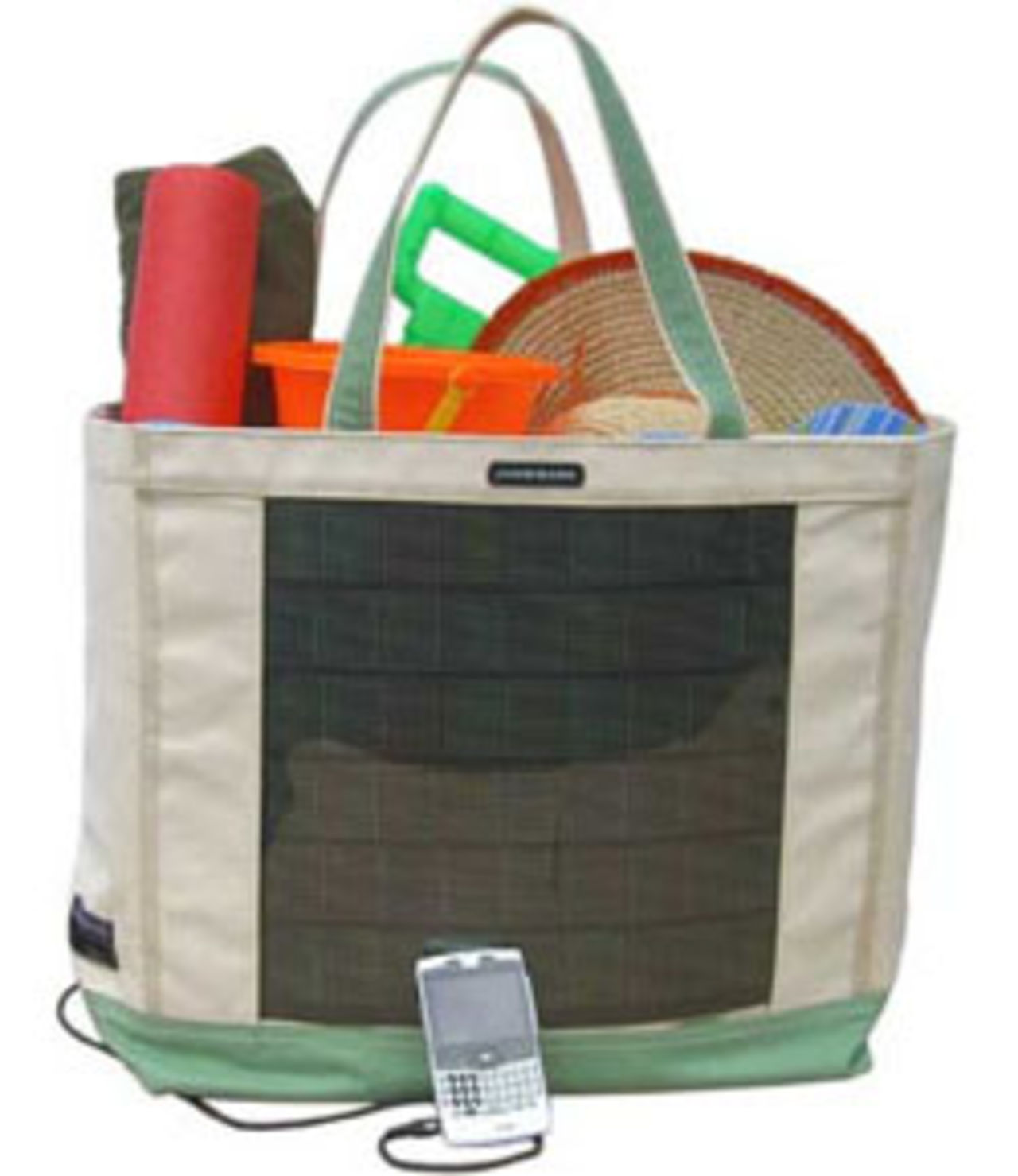 En väska som laddar upp dina prylar