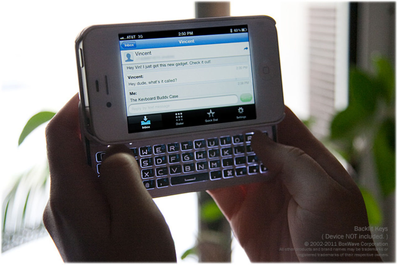 Bakgrundsbelyst tangentbord till iPhone 4/4S