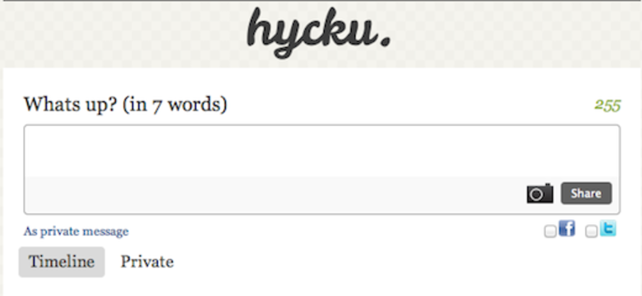 På nanobloggen Hycku är sju ord max