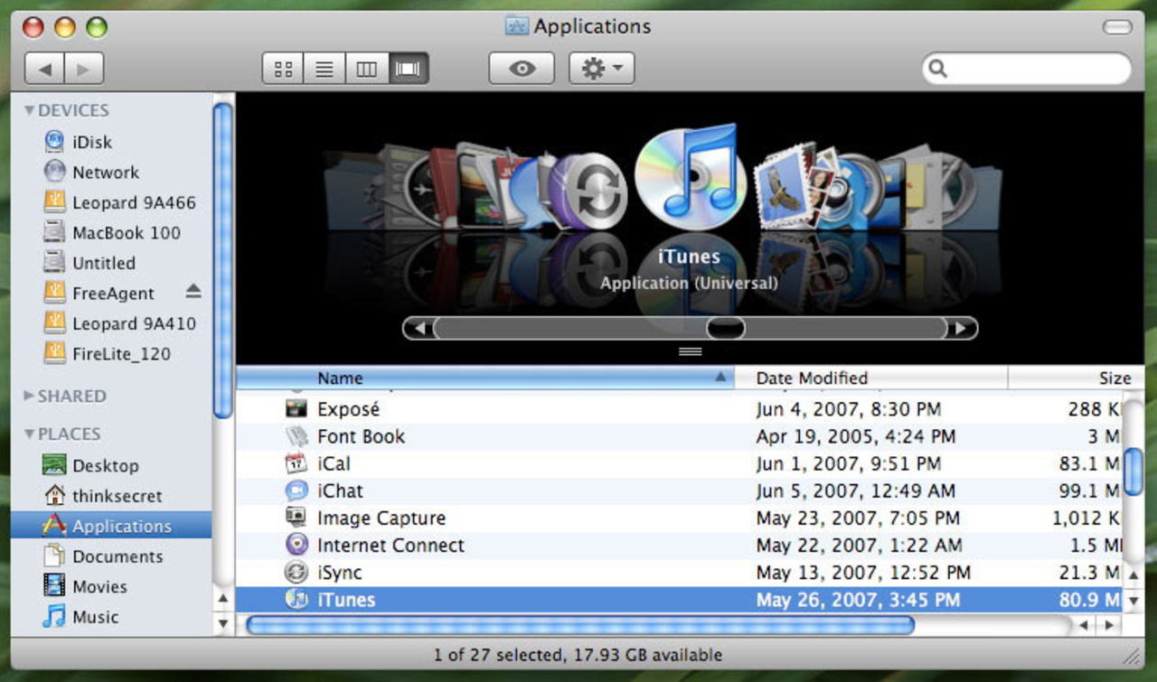 Nya Leopard-screenshots från ThinkSecret
