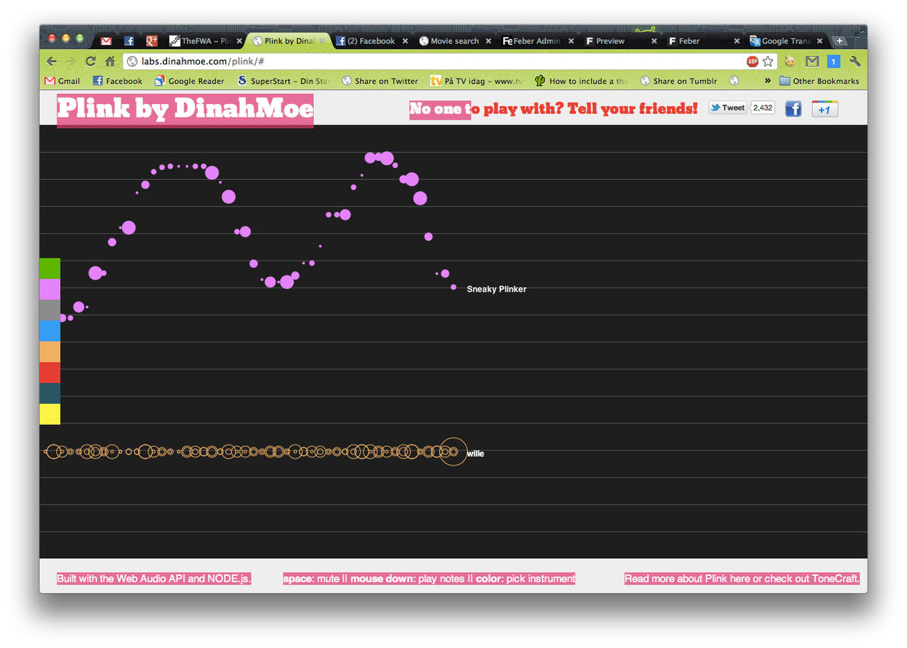 Spela musik tillsammans med Plink