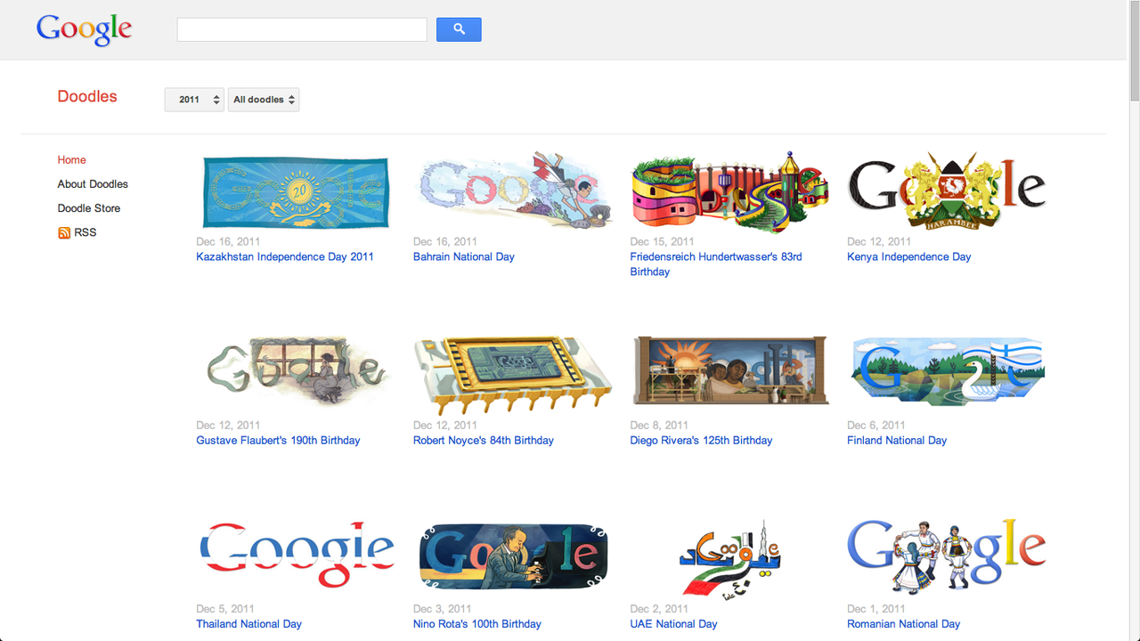 Google visar upp sina Doodles
