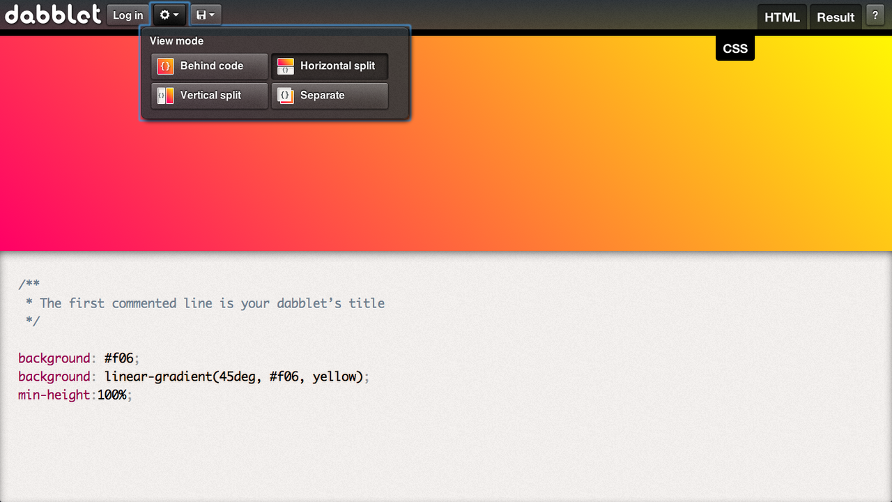 Lek med CSS direkt i webbläsaren