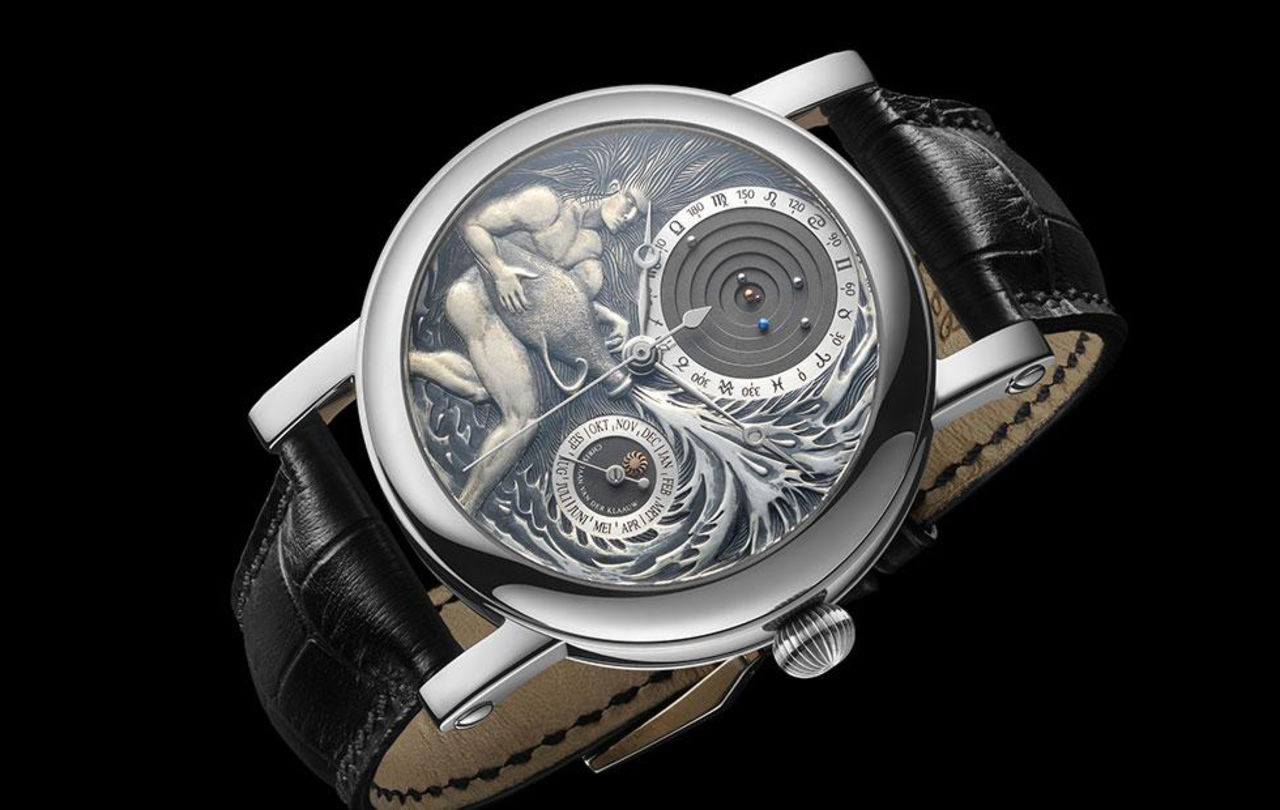 Aquarius Planetarium - klocka med inbyggt planetarium