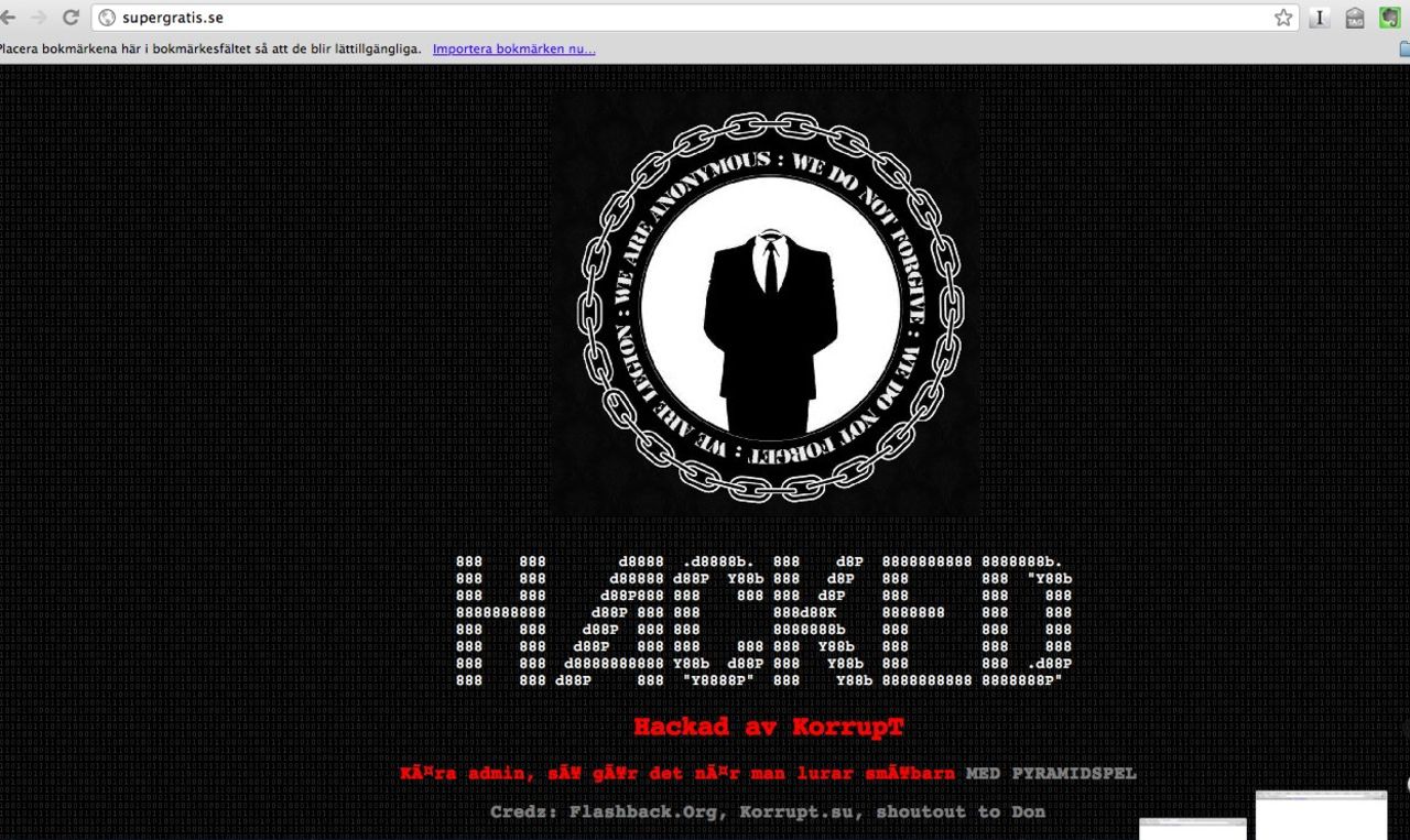Svenska gratis-sajter hackade