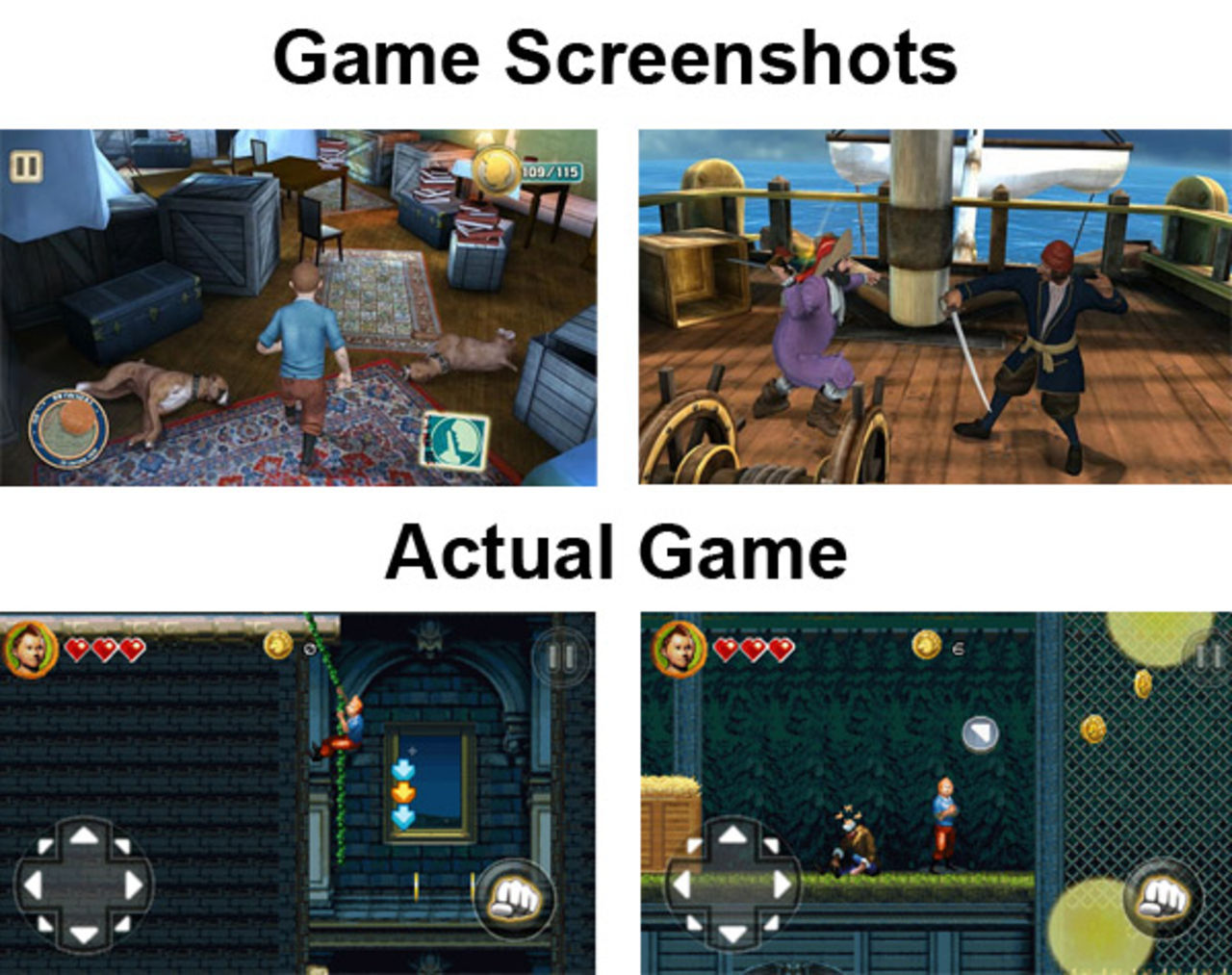 Tintin gillar inte glass