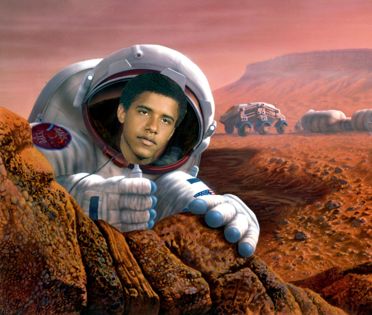 Vita Huset dementerar att CIA teleporterat Obama till Mars