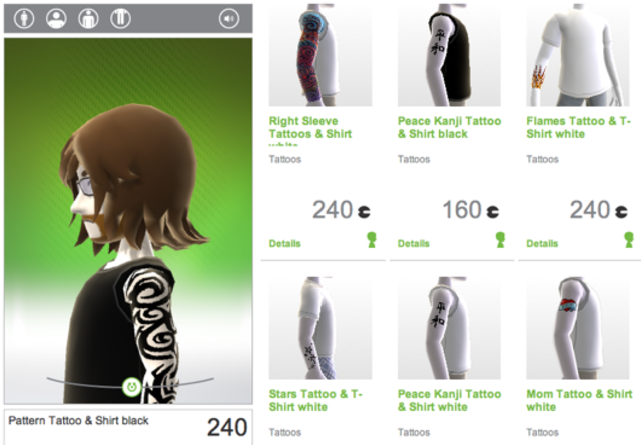 Xbox-avatarer får tatueringar