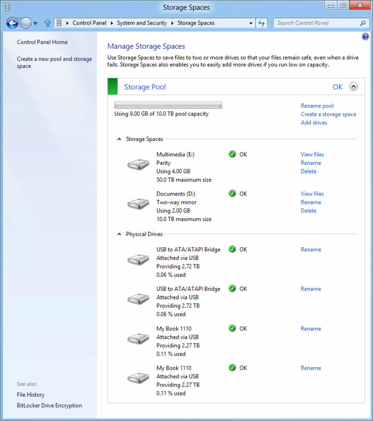 Windows 8 Storage Spaces