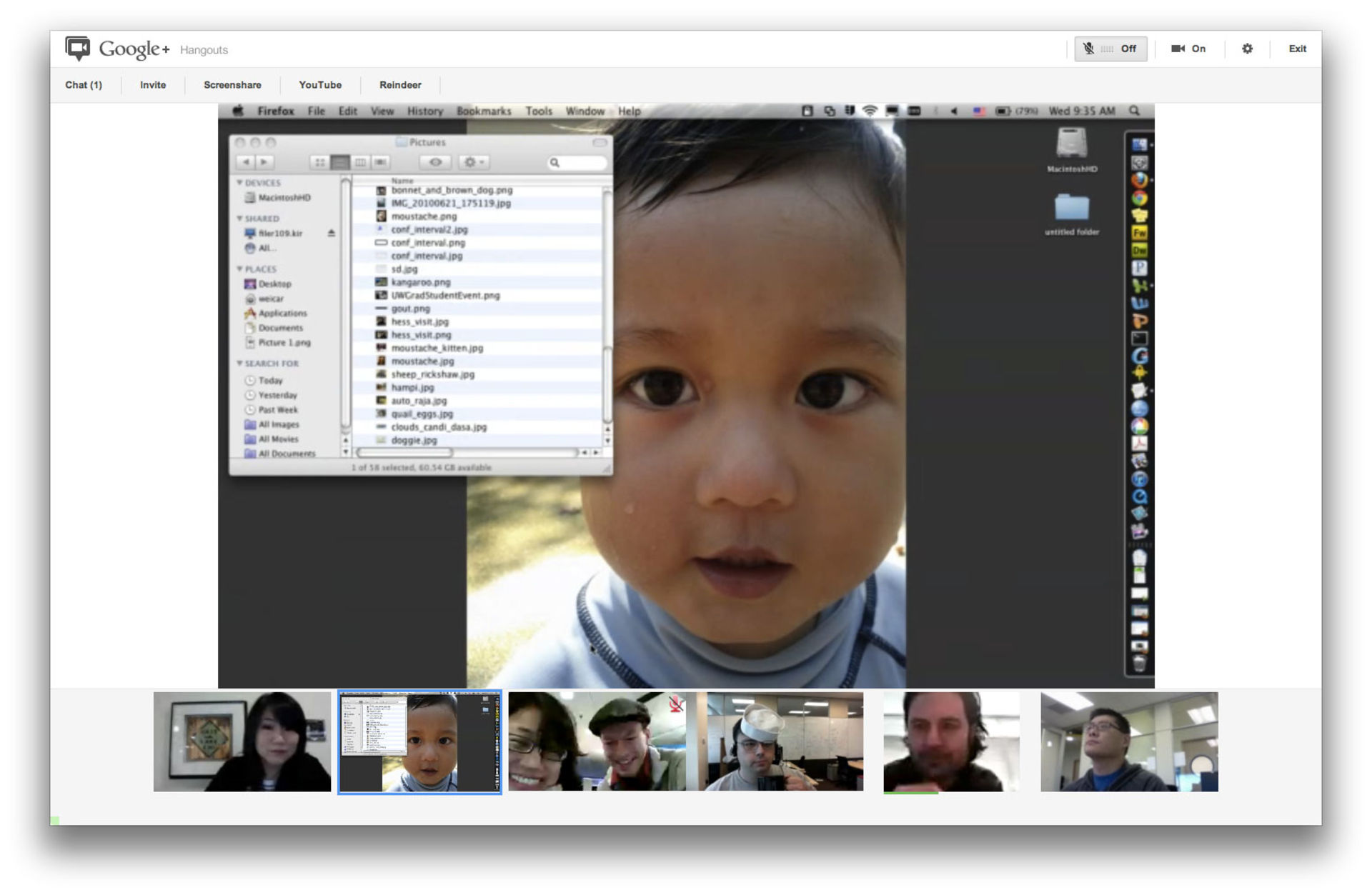 Skärmdela med Google+ hangout