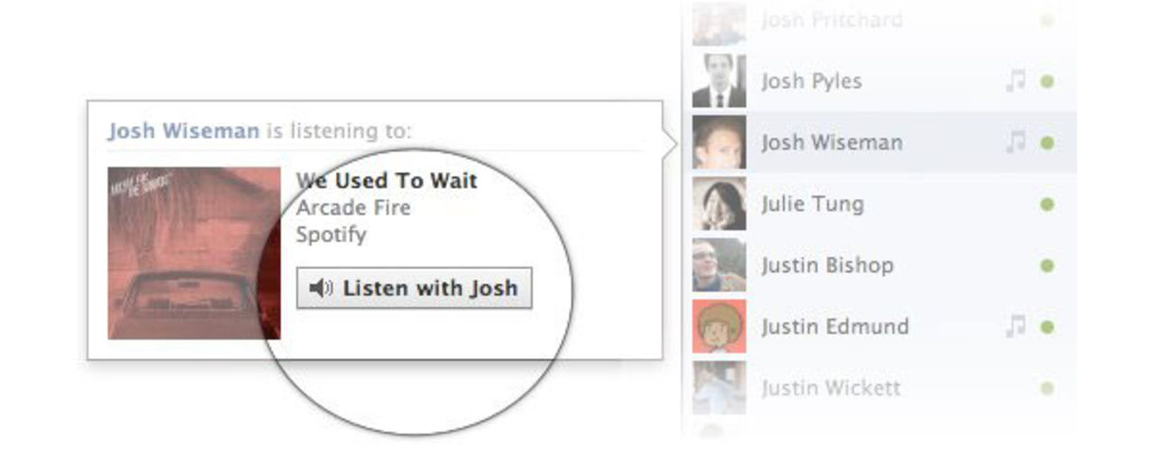 Lyssna på musik med dina vänner på Facebook