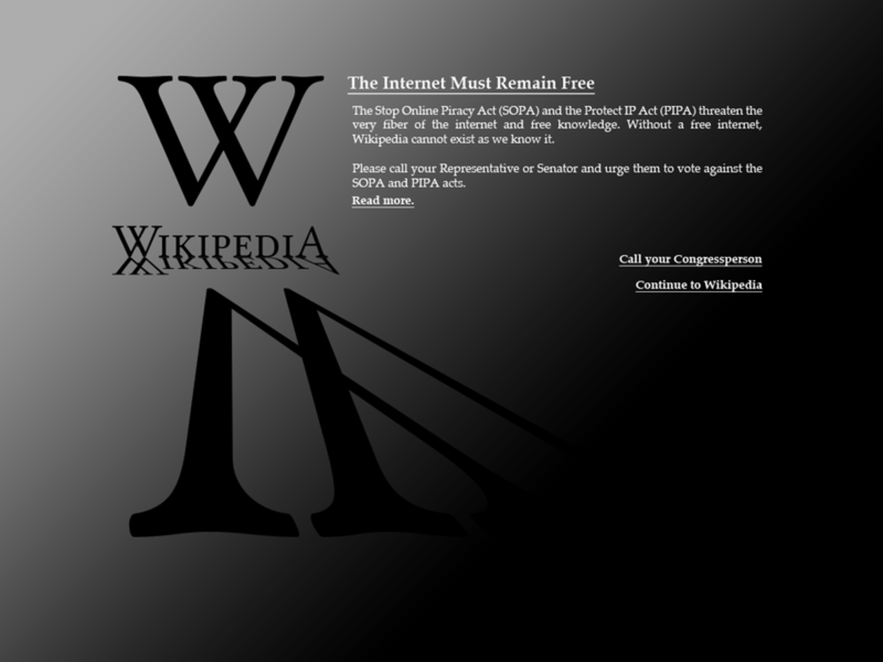 Wikipedia släcker ner imorgon