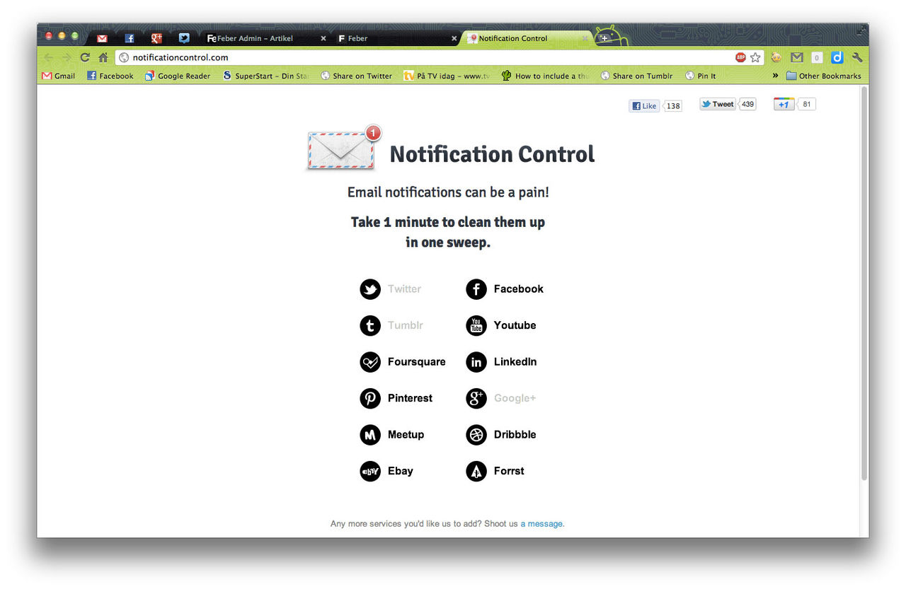 Ta kontroll över mailen med Notification Control