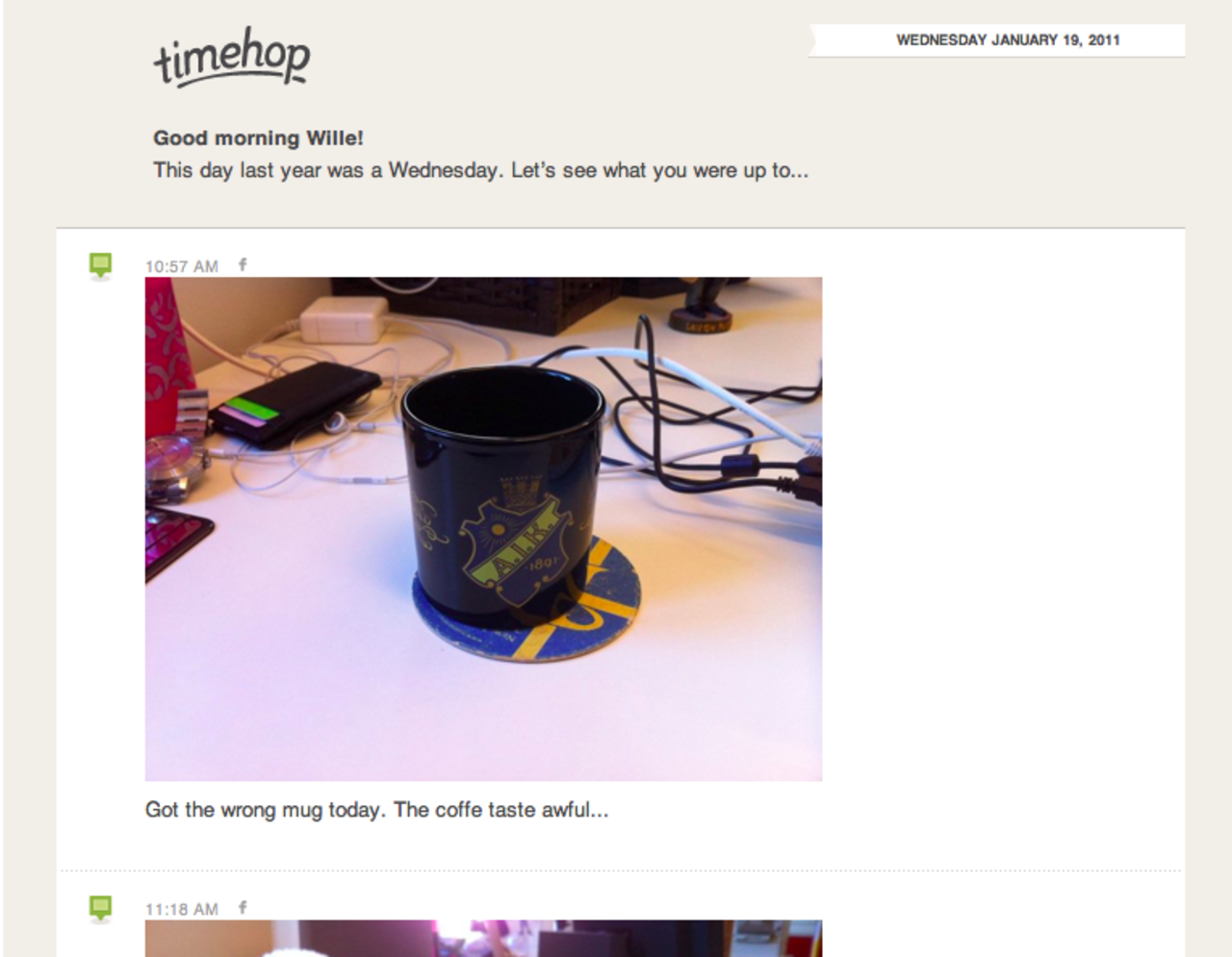 Få reda på vad du gjorde för ett år sedan med TimeHop