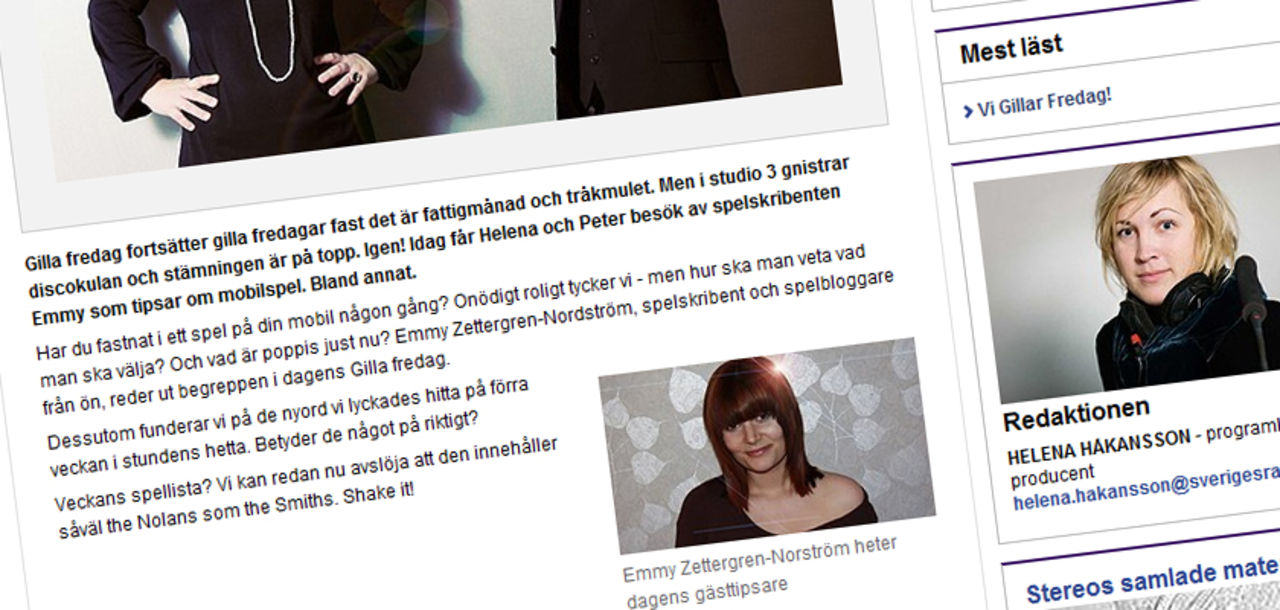 Emmy gästar Gilla fredag