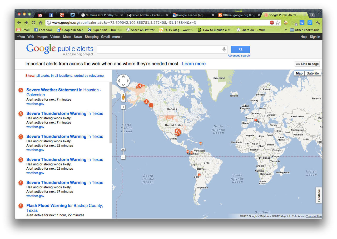 Google lanserar Public Alert