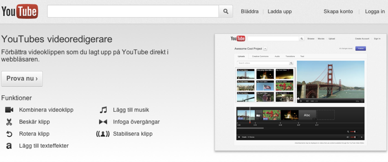 YouTube fräschar upp