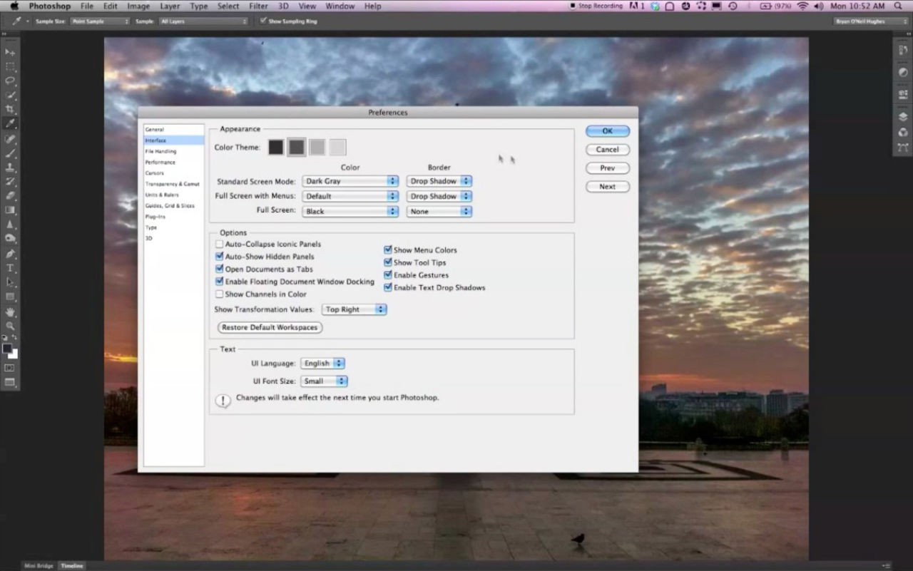 Photoshop CS6 får färgteman