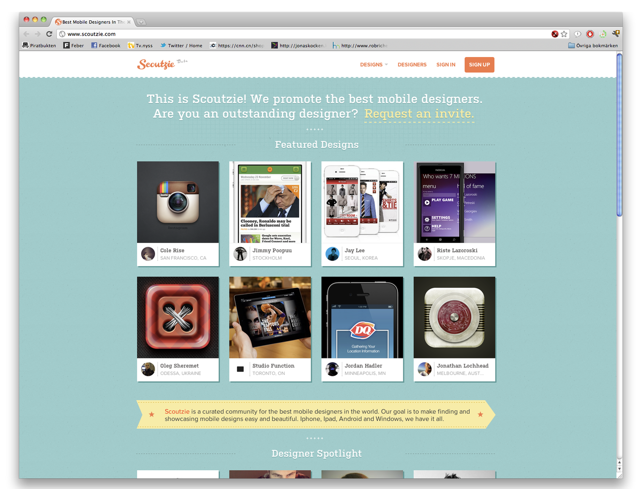 Scoutzie - community som samlar den bästa appdesignen