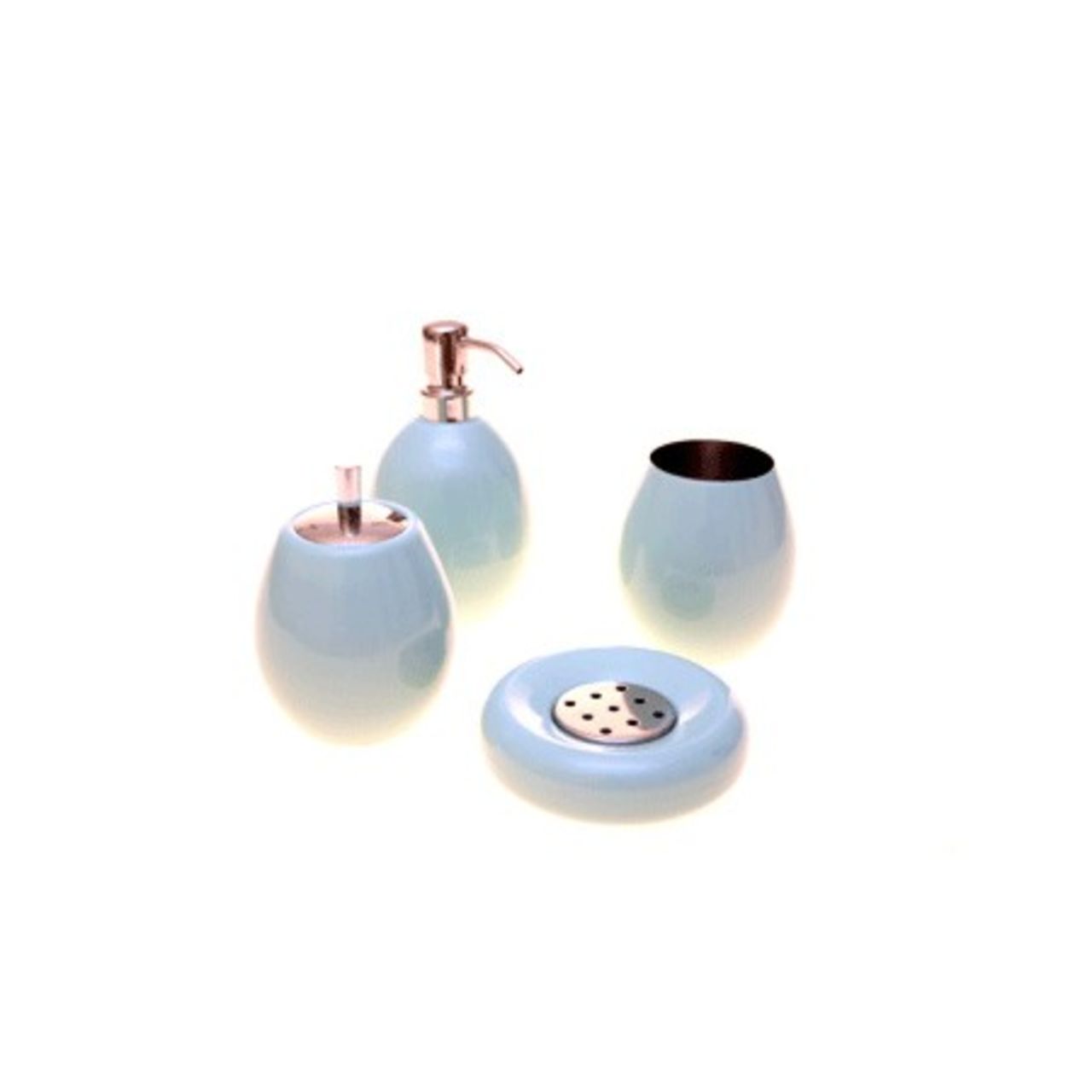 Emaljerade accessoarer till badrummet