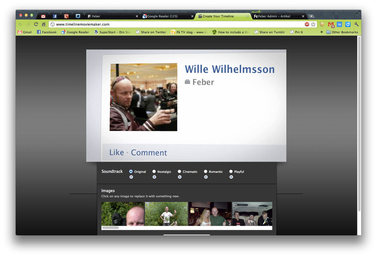 Gör en film av din Facebook Timeline