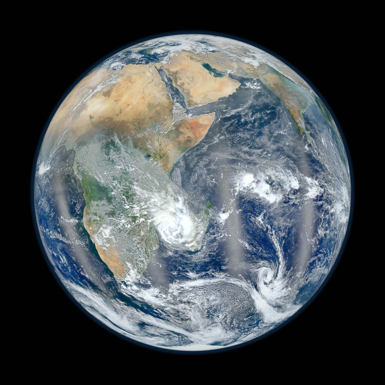 NASA visar bild på andra sidan jorden