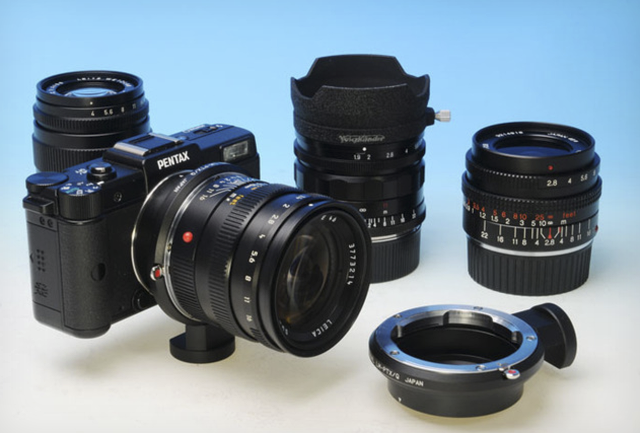 Nikon och Leica-gluggar på Pentax Q