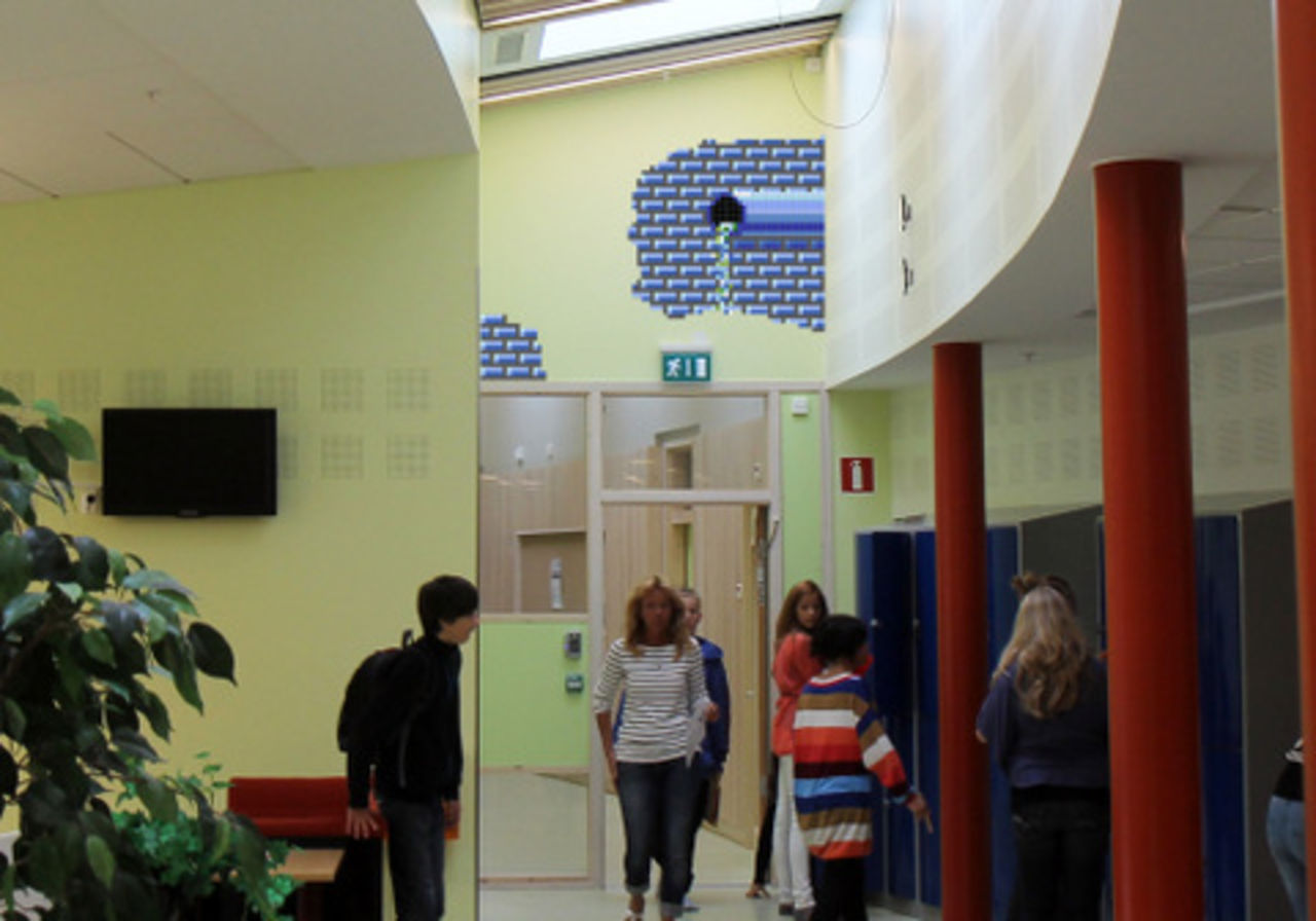 Svensk skola får pixelväggar