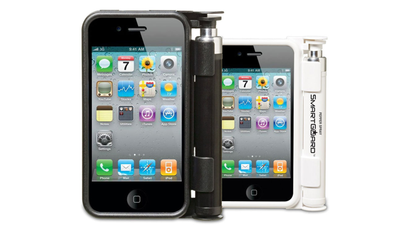 iPhone-skal med inbyggd pepparspray