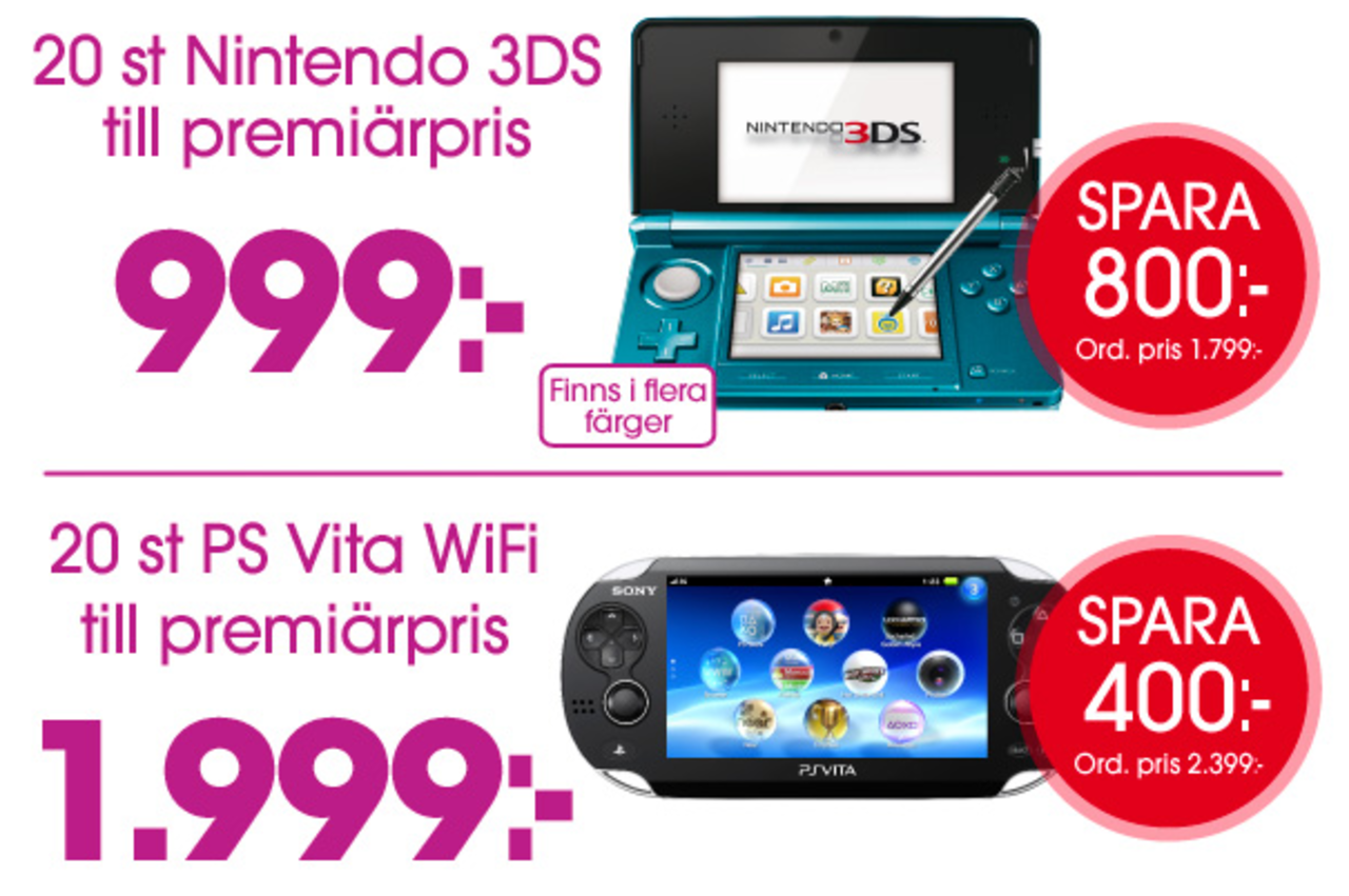 400 kronor rabatt på PlayStation Vita
