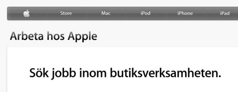 Jobba på svenska Apple Store!