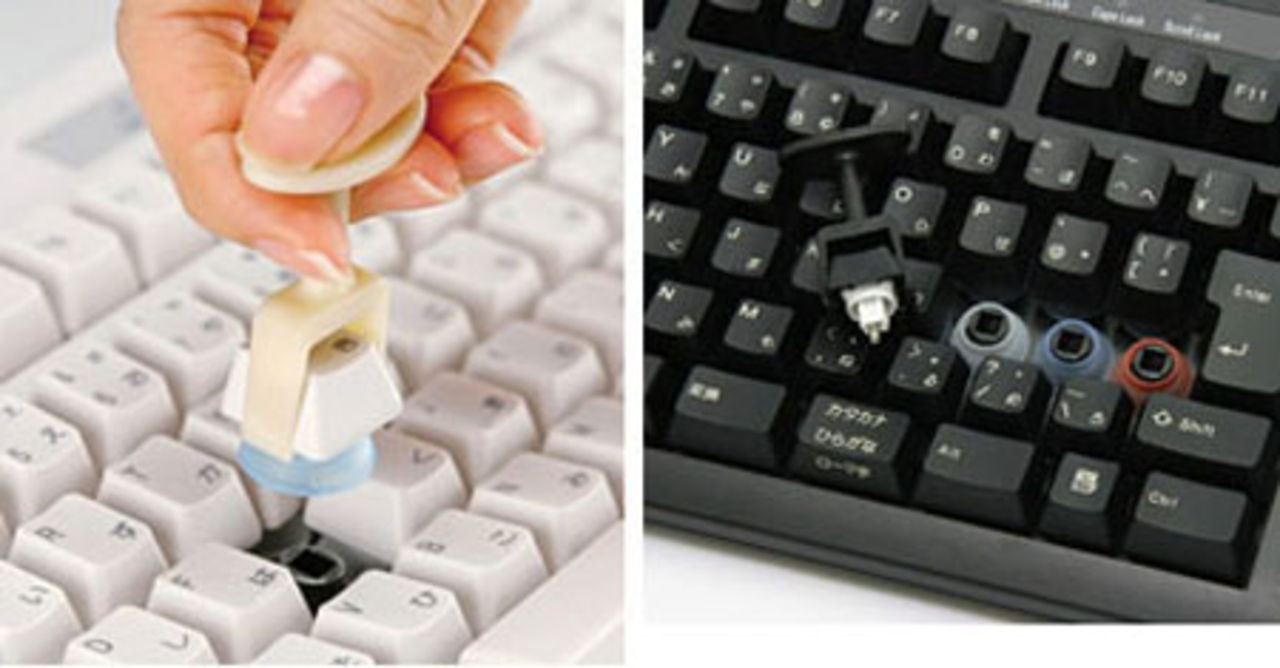 Fujitsu LiberTouch - ett tangentbord med utbytbara knappar