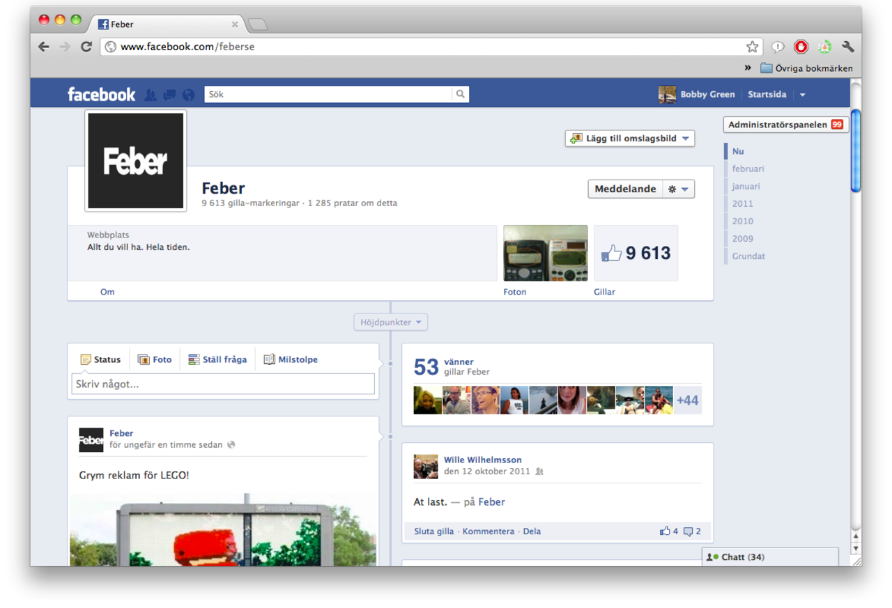 Snart även Timeline för Facebook-sidor